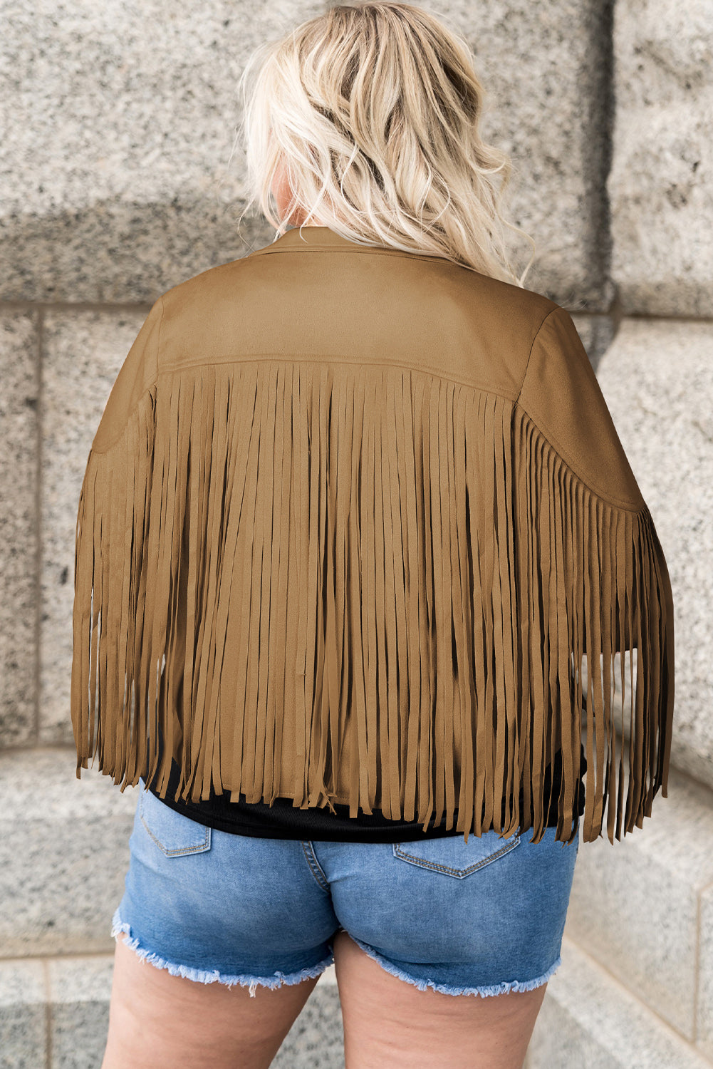 Stacey B's Fringe Open Front Jacket