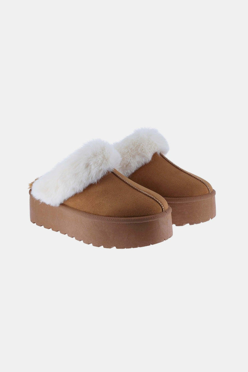 Stacey B's Weeboo Thick Bottom Fur Trim Snow Slippers