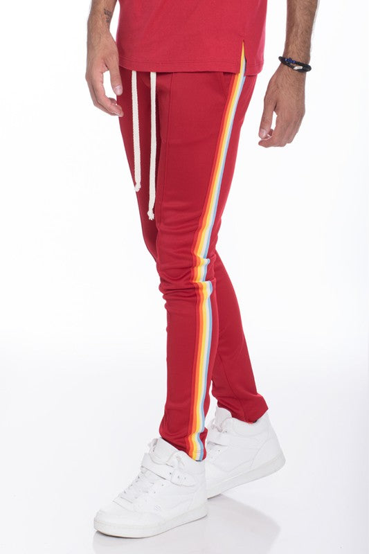 Stacey B's Rainbow Tape Track Pants