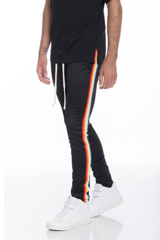 Stacey B's Rainbow Tape Track Pants