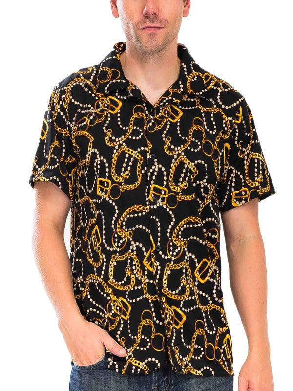 Stacey B's Mens String Bead Status Button Down