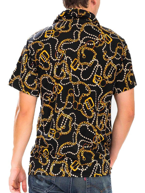 Stacey B's Mens String Bead Status Button Down
