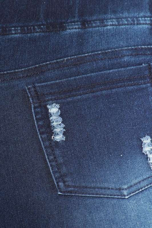 Stacey B's Plus Size Jeggings Bermuda Pants