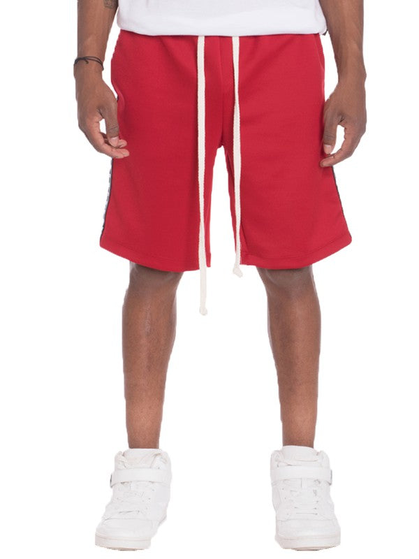 Stacey B's Mens Checkered Stripe Track Shorts