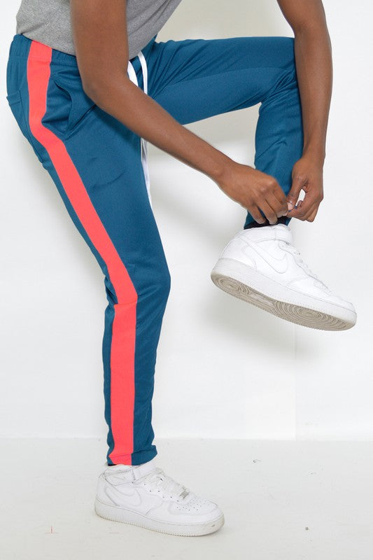 Stacey B's Slim Fit SINGLE STRIPE TRACK PANT