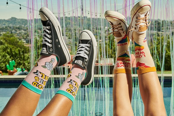 Stacey B's Love Wins - Men's Cotton Crew Funny Socks