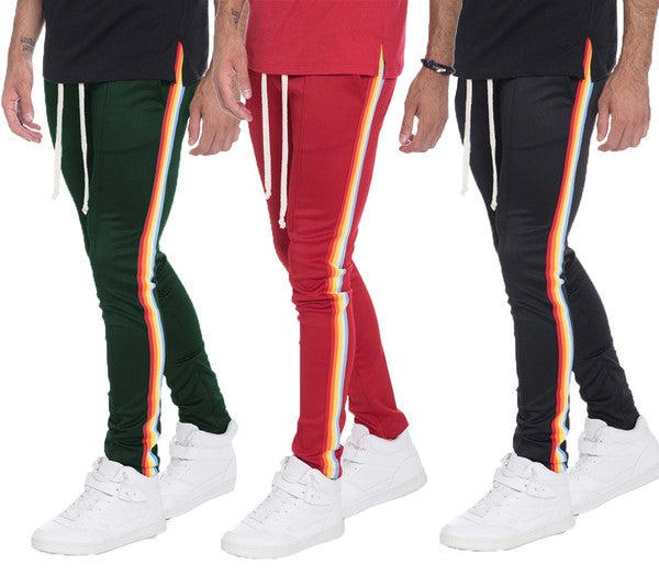 Stacey B's Rainbow Tape Track Pants