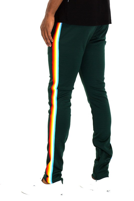 Stacey B's Rainbow Tape Track Pants