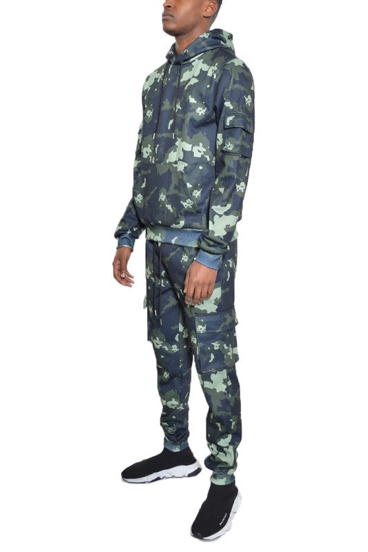 Stacey B's Full Camo Hoodie Cotton Sweat Set