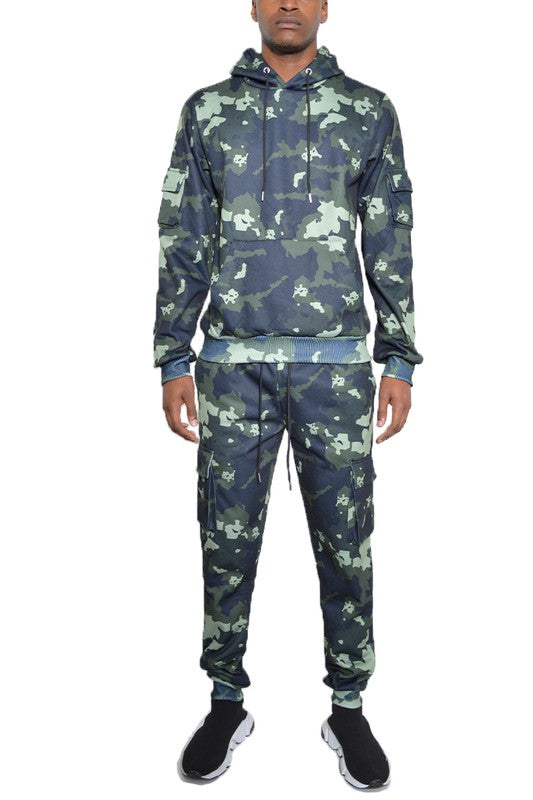 Stacey B's Full Camo Hoodie Cotton Sweat Set