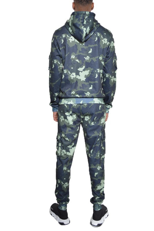 Stacey B's Full Camo Hoodie Cotton Sweat Set