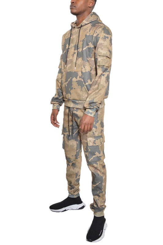 Stacey B's Full Camo Hoodie Cotton Sweat Set