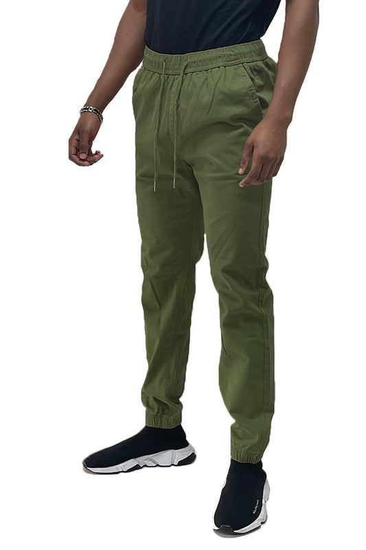 Stacey B's Mens Solid Stretch Cargo Jogger