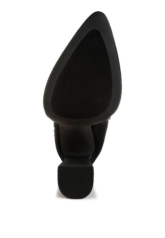 Stacey B's Dalton Studs Embellished High Ankle Boots