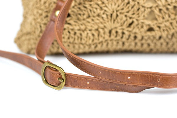 Stacey B's Woven Straw Backpack