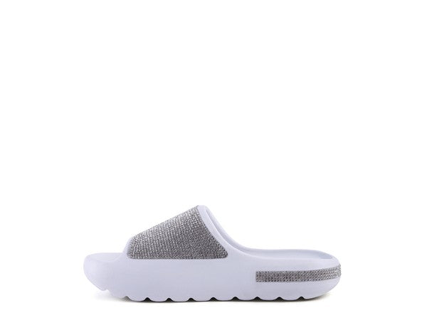 Stacey B's Dumba Diamante Pool Sliders