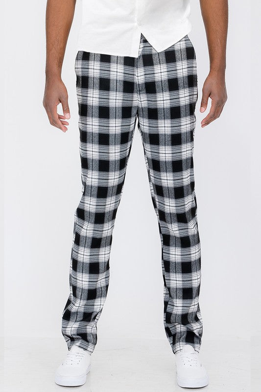 Stacey B's Mens Plaid Trouser Pants