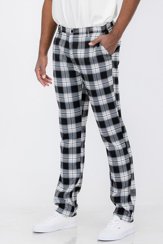 Stacey B's Mens Plaid Trouser Pants