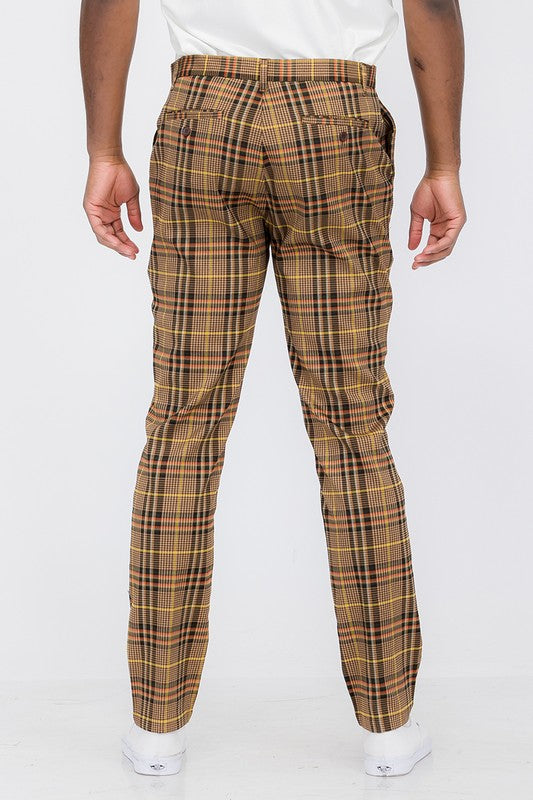 Stacey B's Mens Plaid Trouser Pants