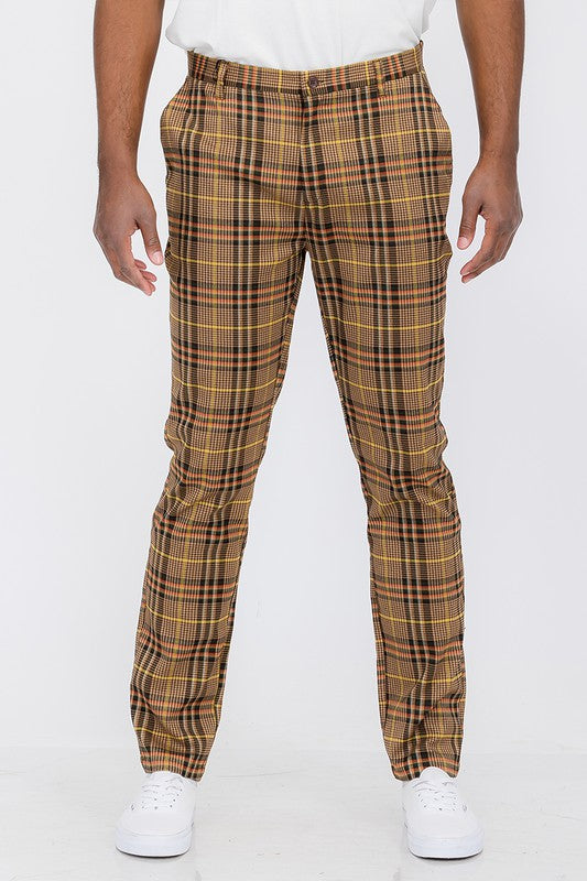 Stacey B's Mens Plaid Trouser Pants
