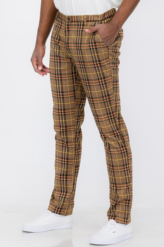 Stacey B's Mens Plaid Trouser Pants