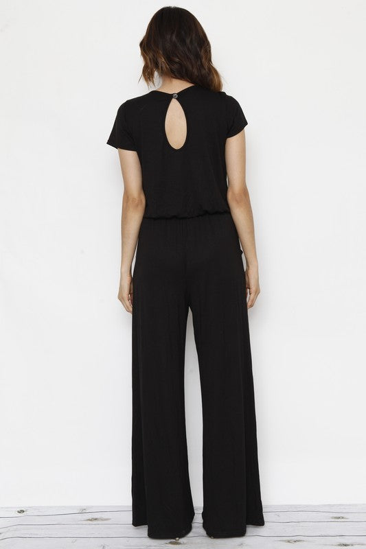 Stacey B's Short Sleeve Jumpsuit W/Pocket
