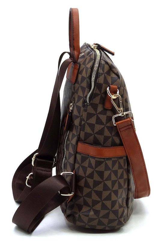 Stacey B's PM Monogram Striped Convertible Backpack