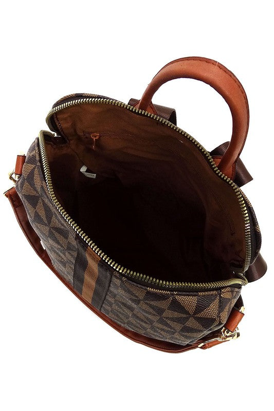 Stacey B's PM Monogram Striped Convertible Backpack