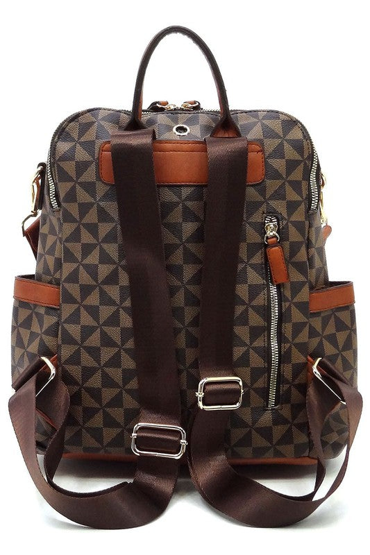 Stacey B's PM Monogram Striped Convertible Backpack