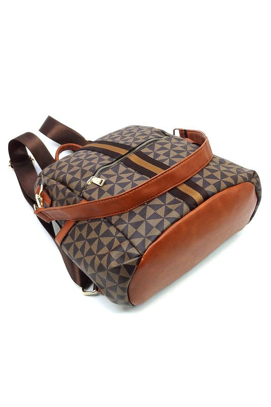 Stacey B's PM Monogram Striped Convertible Backpack