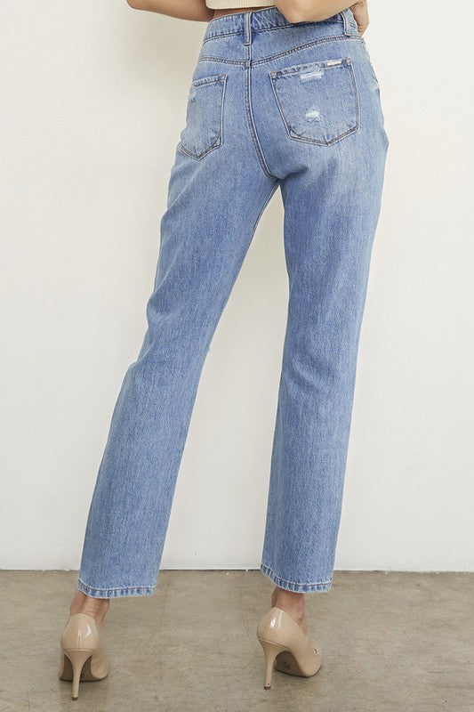 Stacey B's High Rise Distressed Girlfriend Jean