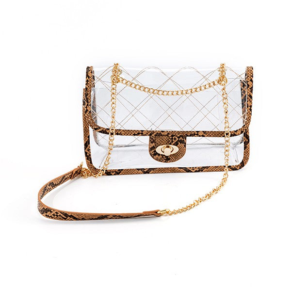 Stacey B's High Quality Quilted Clear Pvc Bag