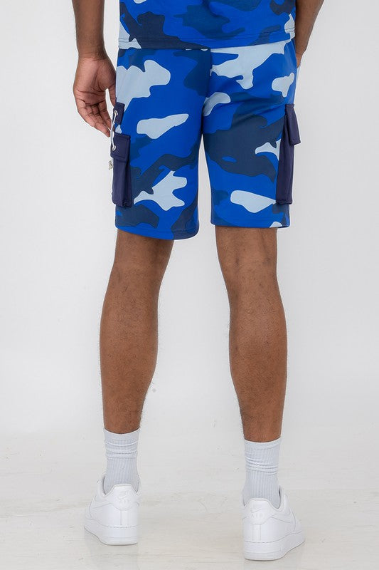 Stacey B's Mens Full Camo Sweat Shorts