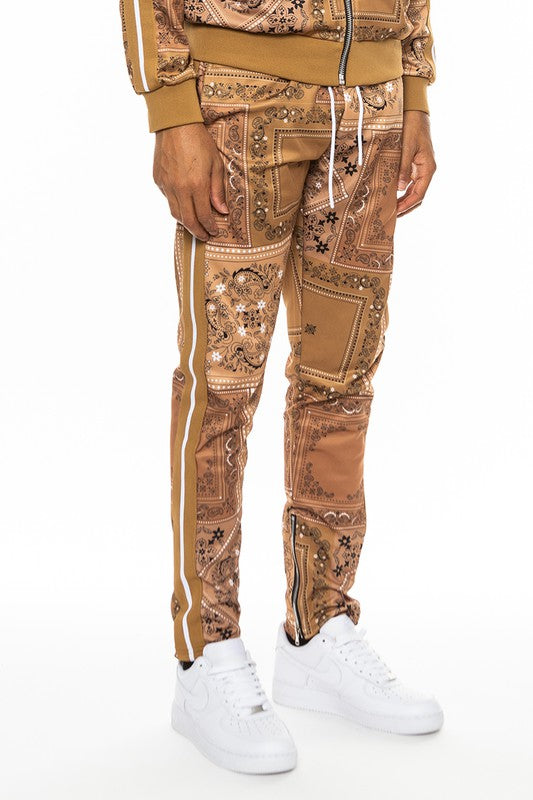 Stacey B's Paisley Bandana Print Track Pants