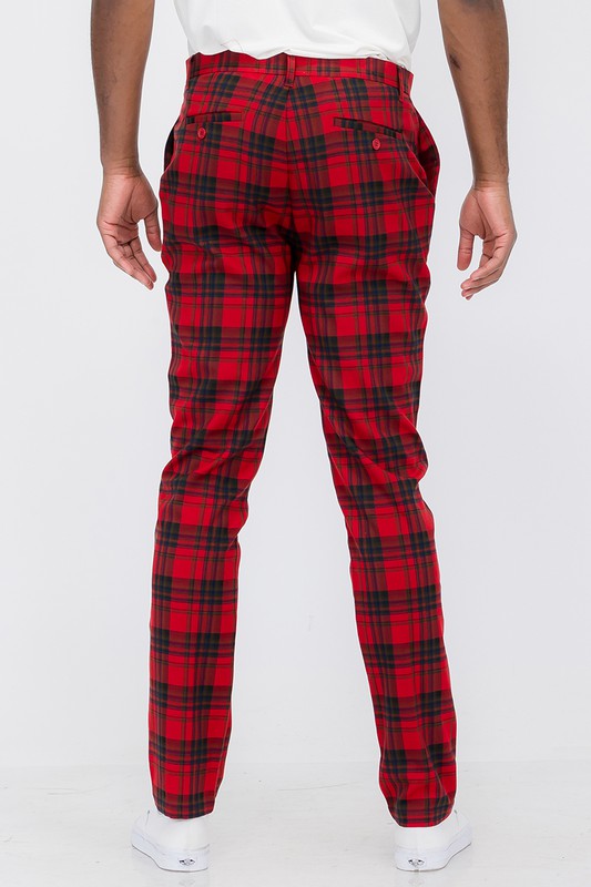 Stacey B's Mens Plaid Trouser Pants