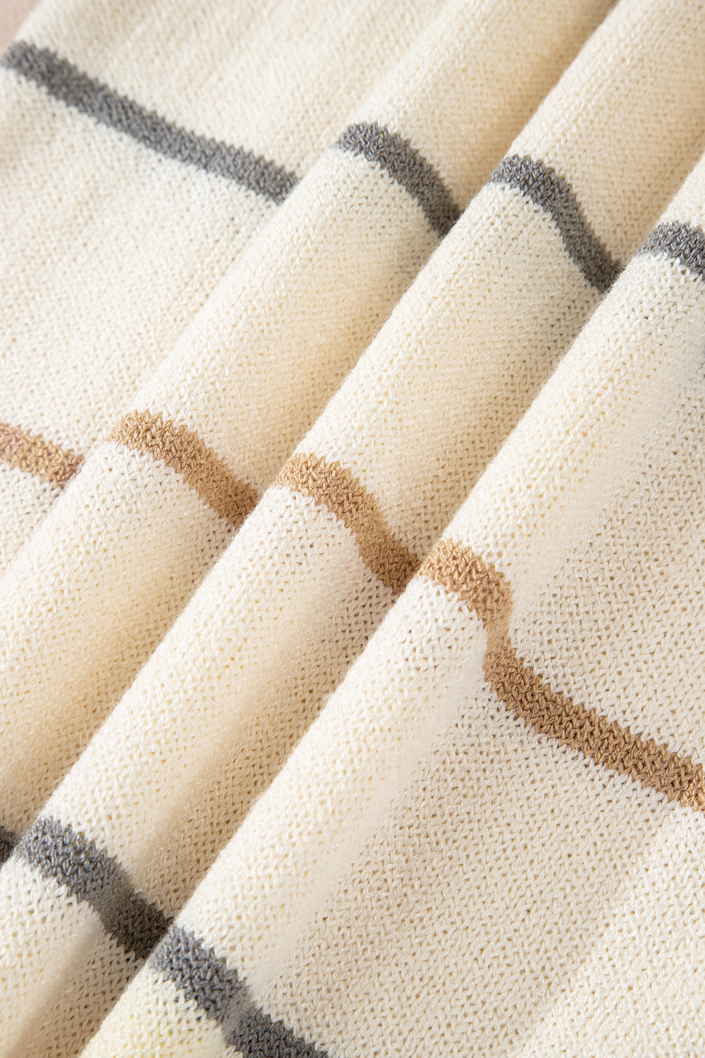 Stacey B's Multicolour Striped Print Drop Shoulder Shift Sweater Mini Dress