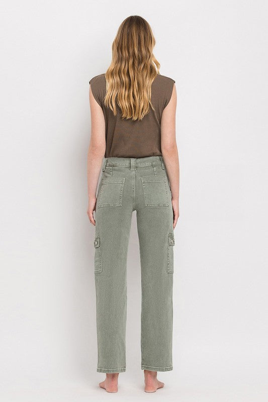 Stacey B's High Rise Cargo Straight Jeans