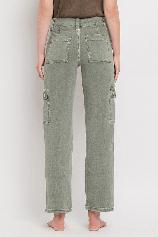 Stacey B's High Rise Cargo Straight Jeans