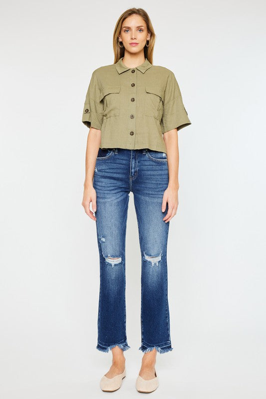 Stacey B's High Rise Slim Straight Jeans