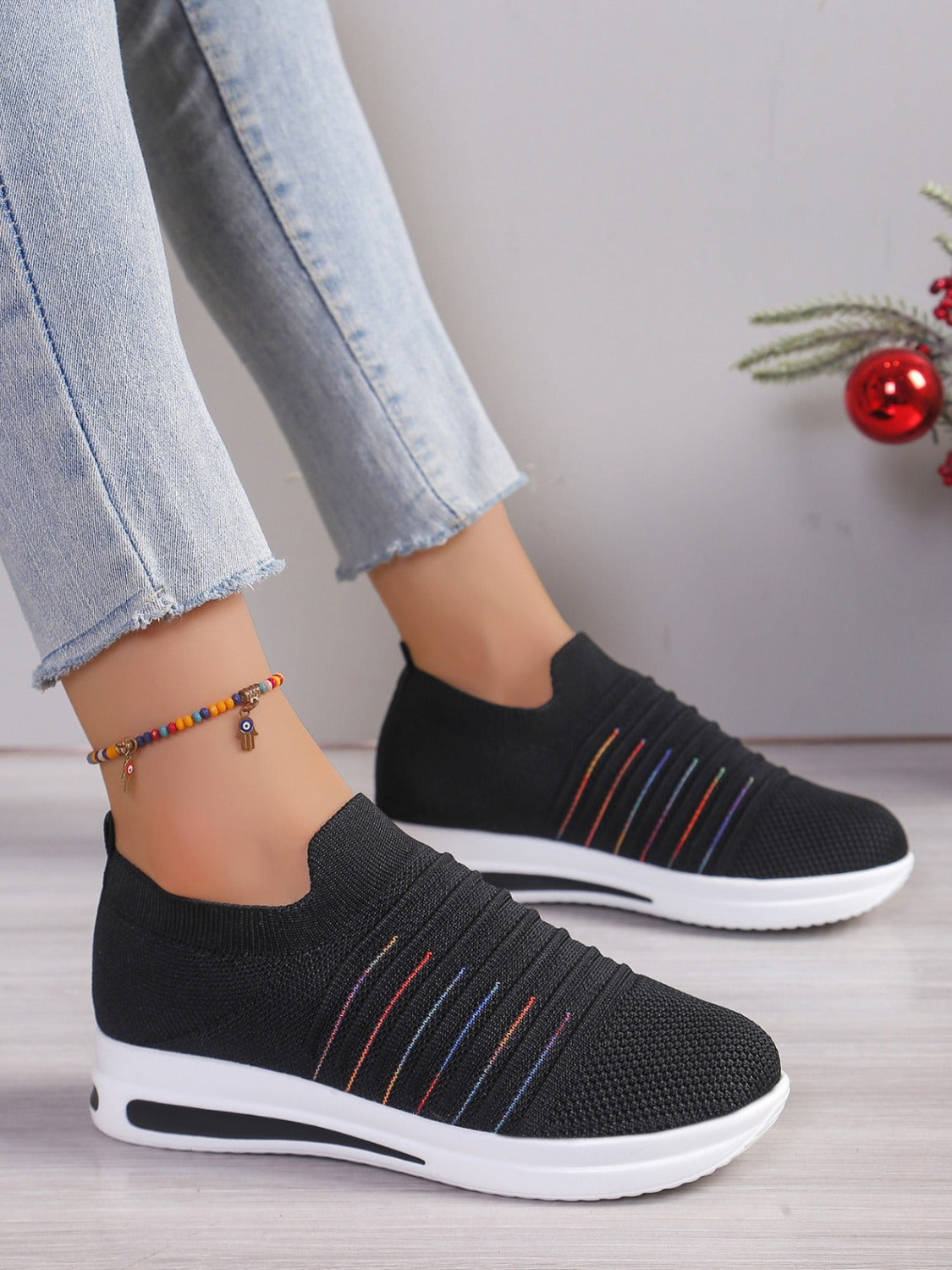 Stacey B's Breathable Mesh Wedge Sneakers