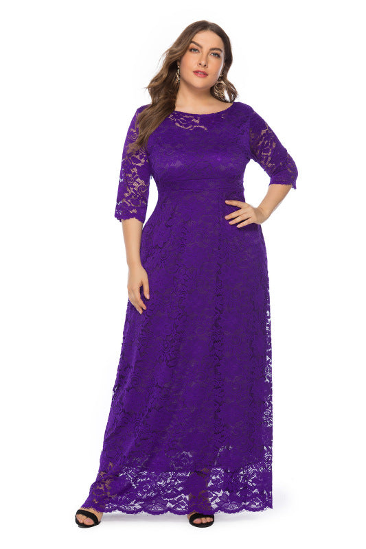 Stacey B's Plus size women's new elegant lace dress