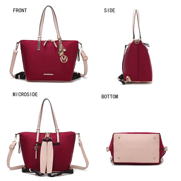 Stacey B's MKF Layla Solid Tote Backpack by Mia k