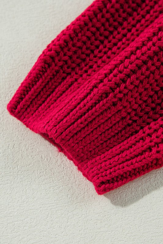 Stacey B's Off Shoulder Ribbed Knit Sweater