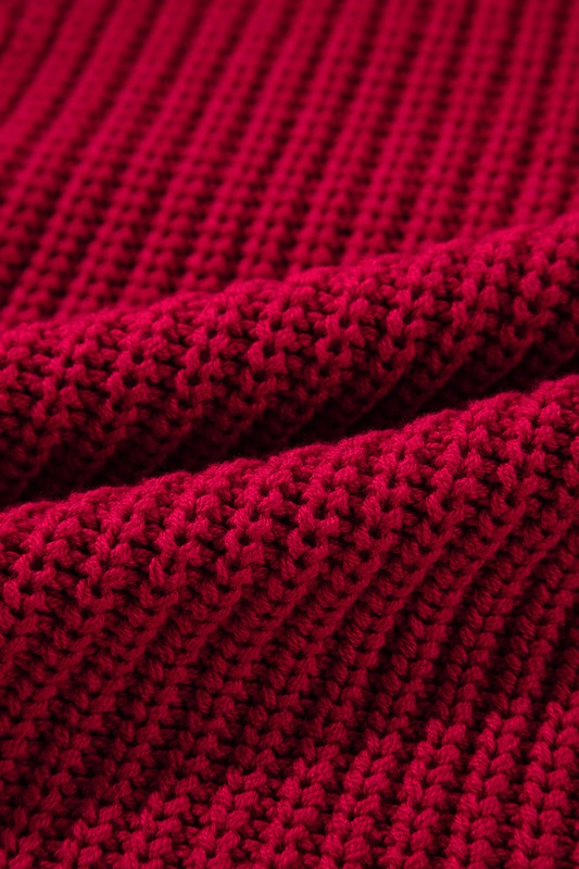 Stacey B's Off Shoulder Ribbed Knit Sweater