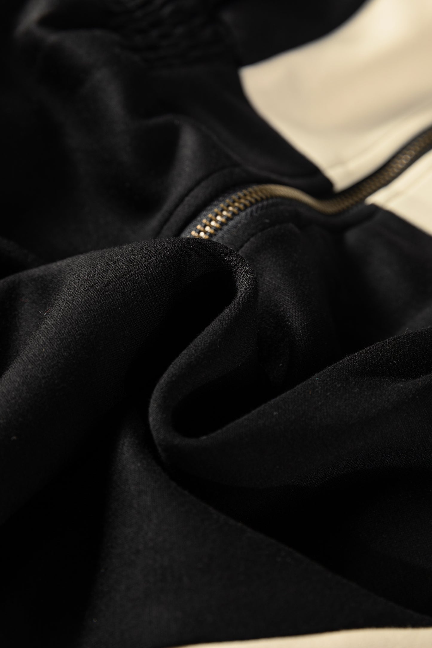 Stacey B's Black Two-tone Long Sleeve Zipped Front Casual Romper