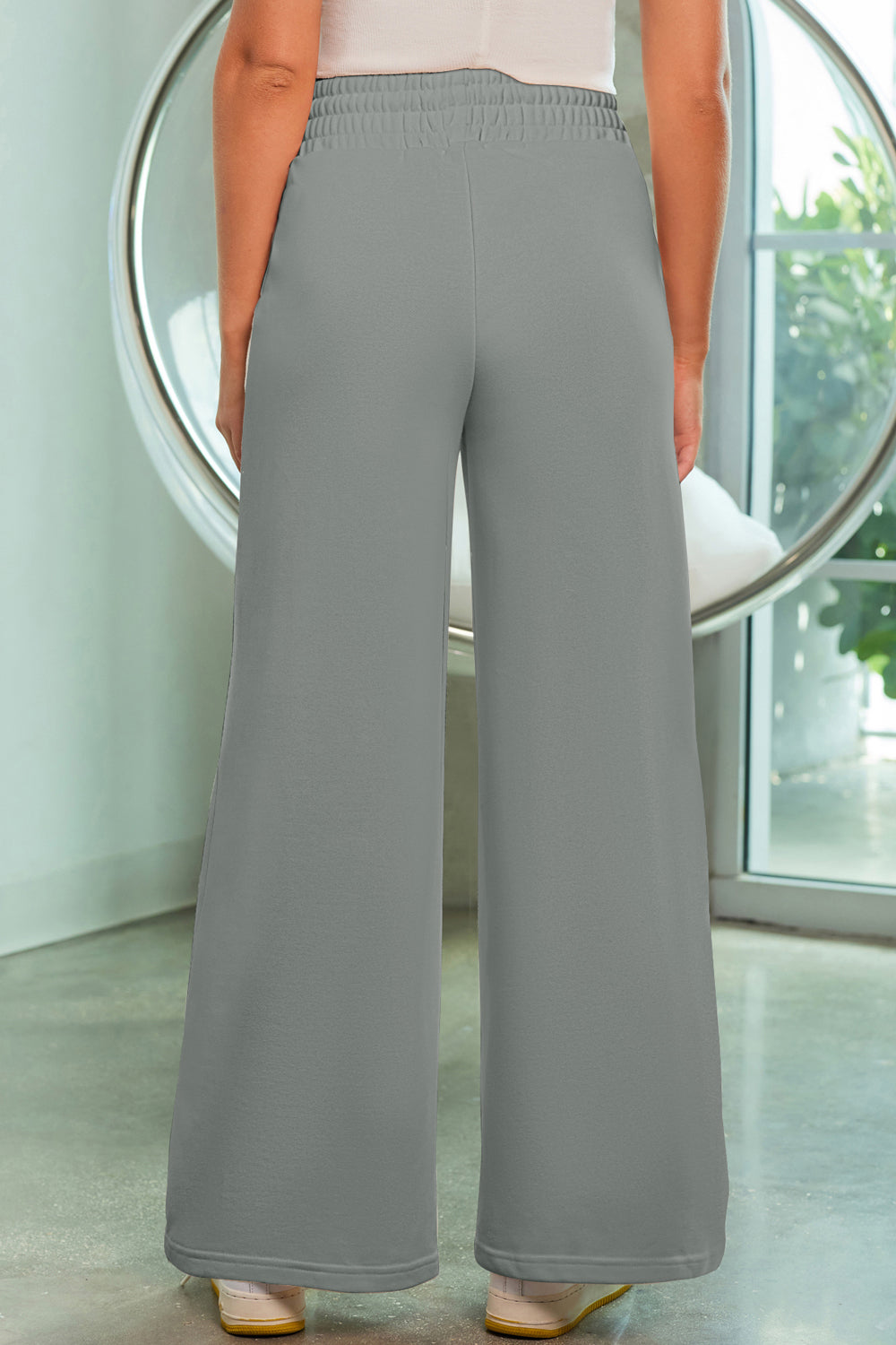 Stacey B's Drawstring Wide Leg Pants with Pockets