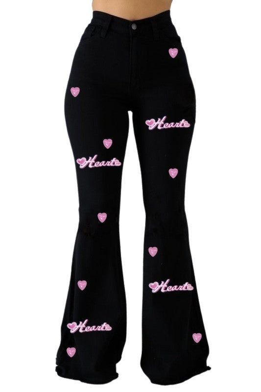 Stacey B's SweetHeart Bell Bottom Jean- Inseam 32