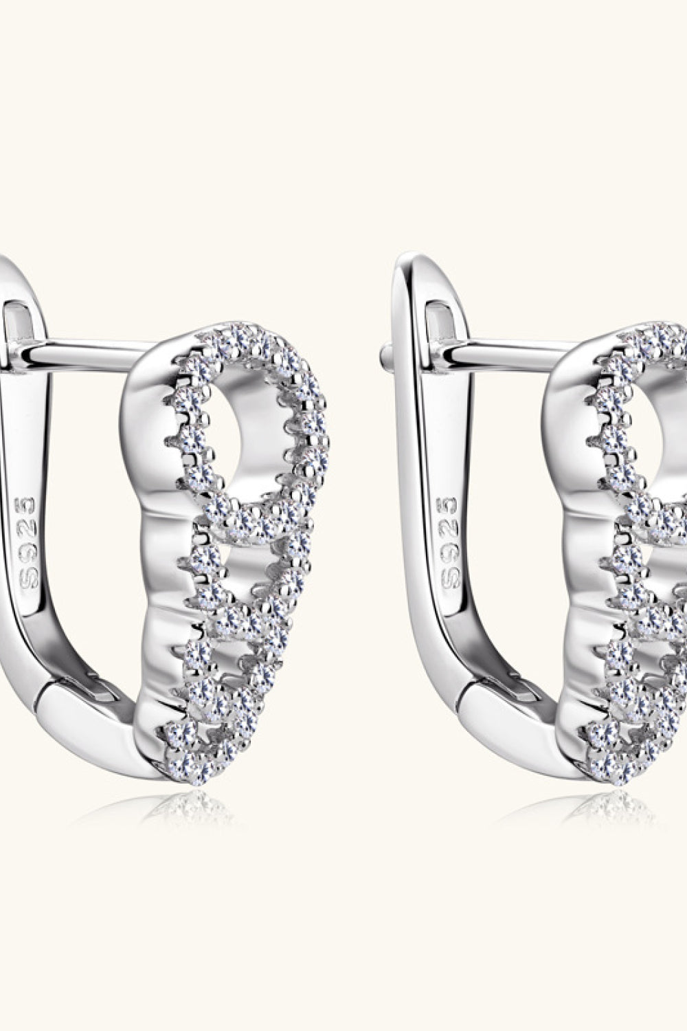 Stacey B's Moissanite 925 Sterling Silver Earrings