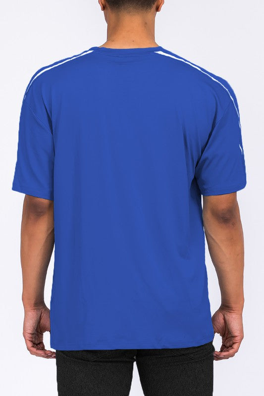 Stacey B's Round Neck Tape Stripe T- Shirt