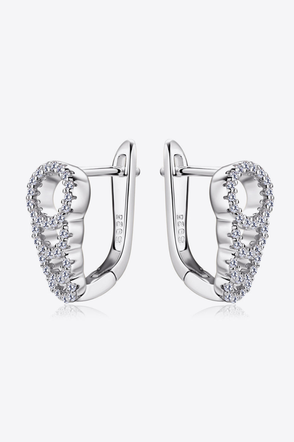 Stacey B's Moissanite 925 Sterling Silver Earrings